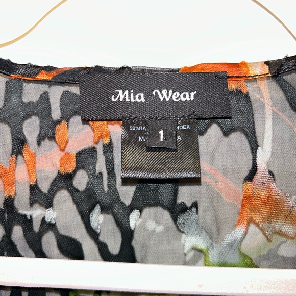 Mia Wear Velvet and Rayon Stunning Print Cardigan - Picture 3 of 6